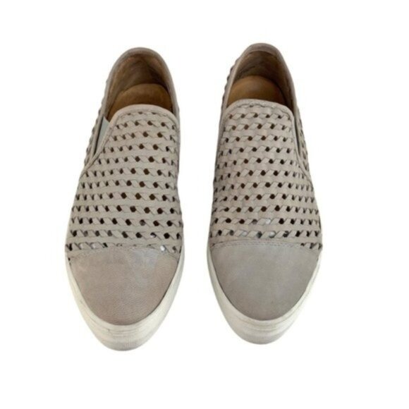Seychelles Woven Nubuck Almond Toe Platform Flats - Picture 2 of 7